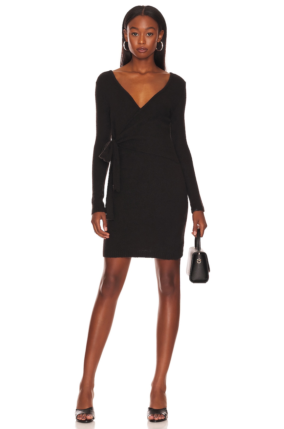 LPA Sean Wrap Dress in Black | REVOLVE