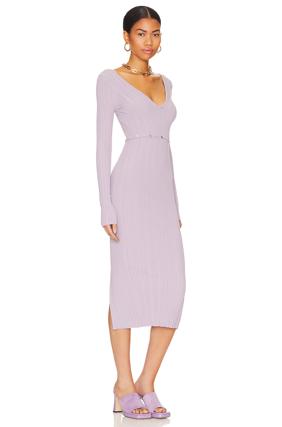 LPA Delaire Button Off Midi Dress thumbnail