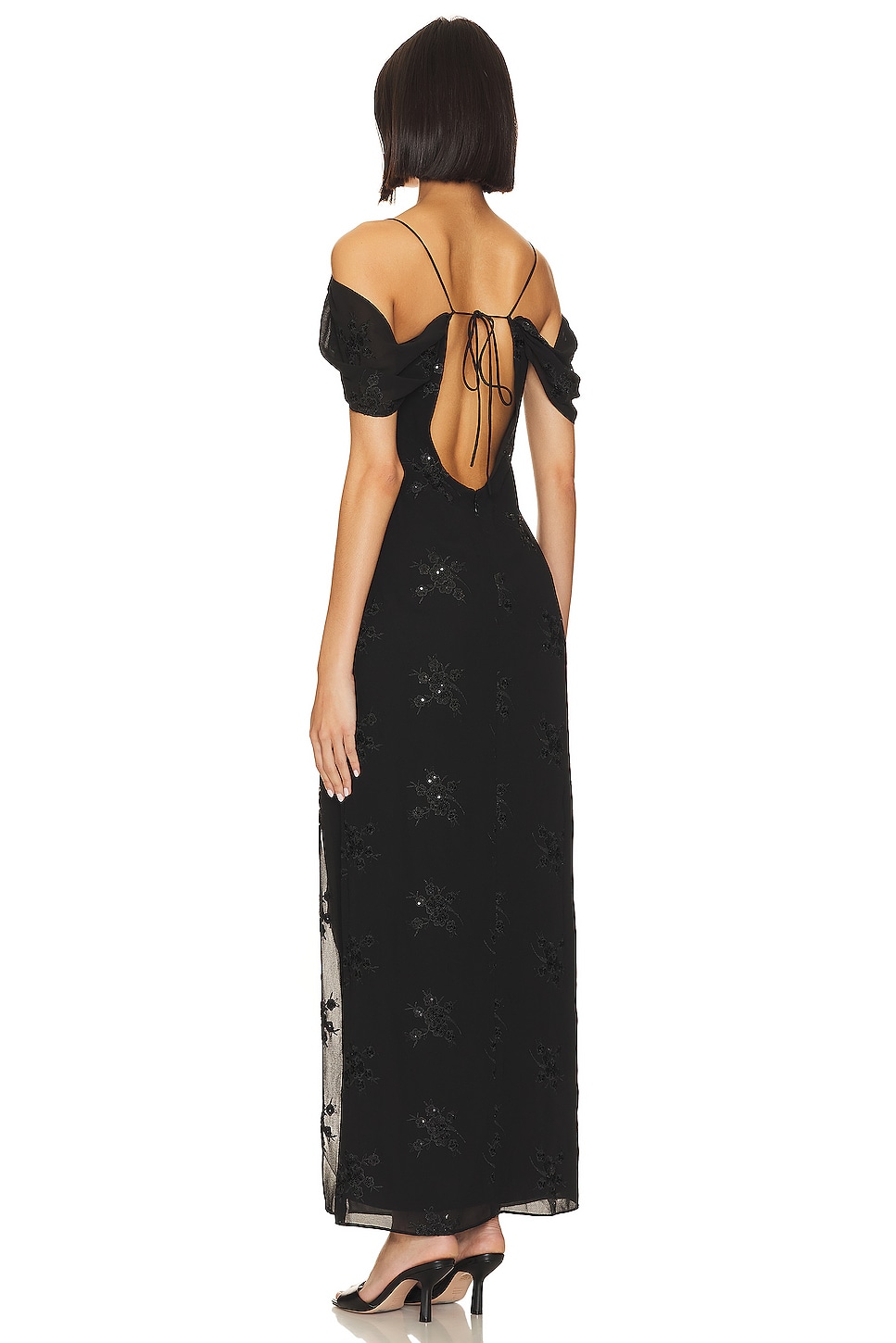 LPA Yvanna Embroidered Maxi Dress