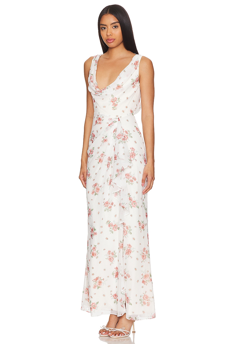 LPA Liv Draped Maxi Dress