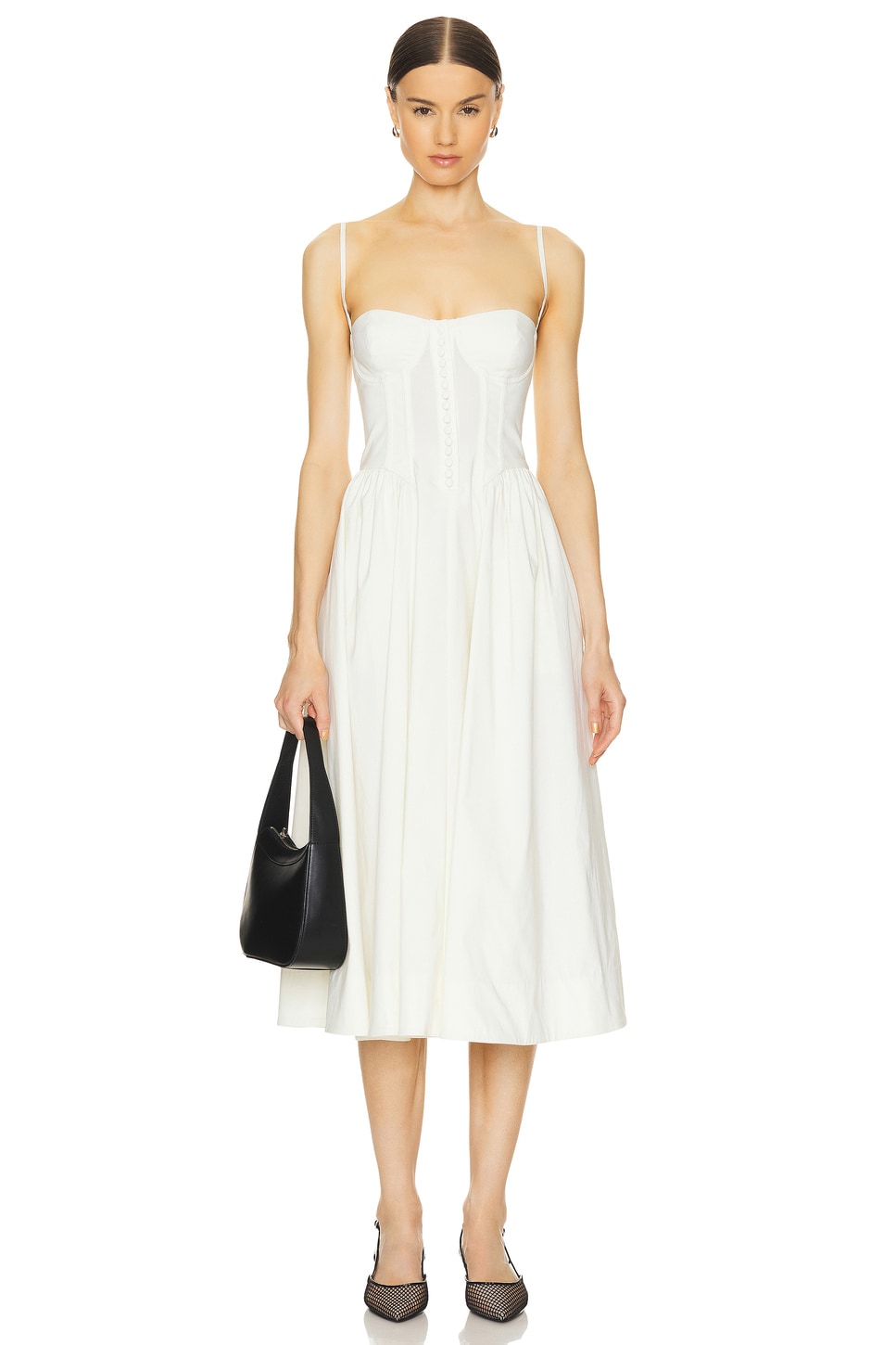 LPA Sarita Midi Dress in Coconut Milk | REVOLVE