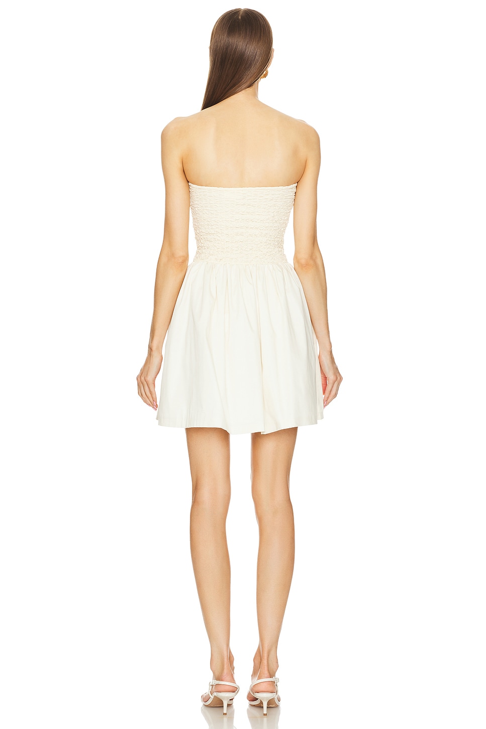 LPA Stacci Mini Dress in Beige & Cream | REVOLVE