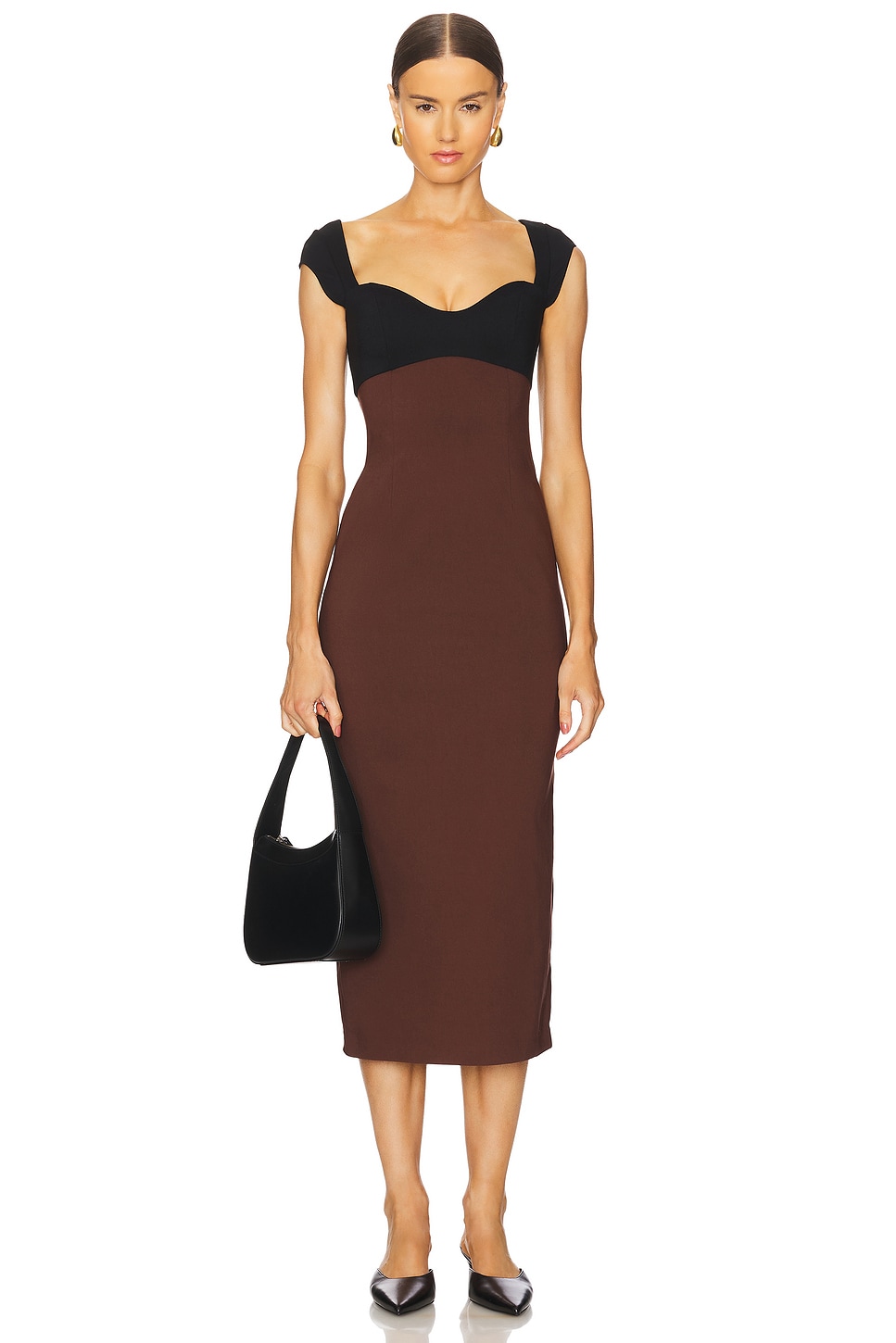 LPA Kenley Dress in Brown & Black | REVOLVE