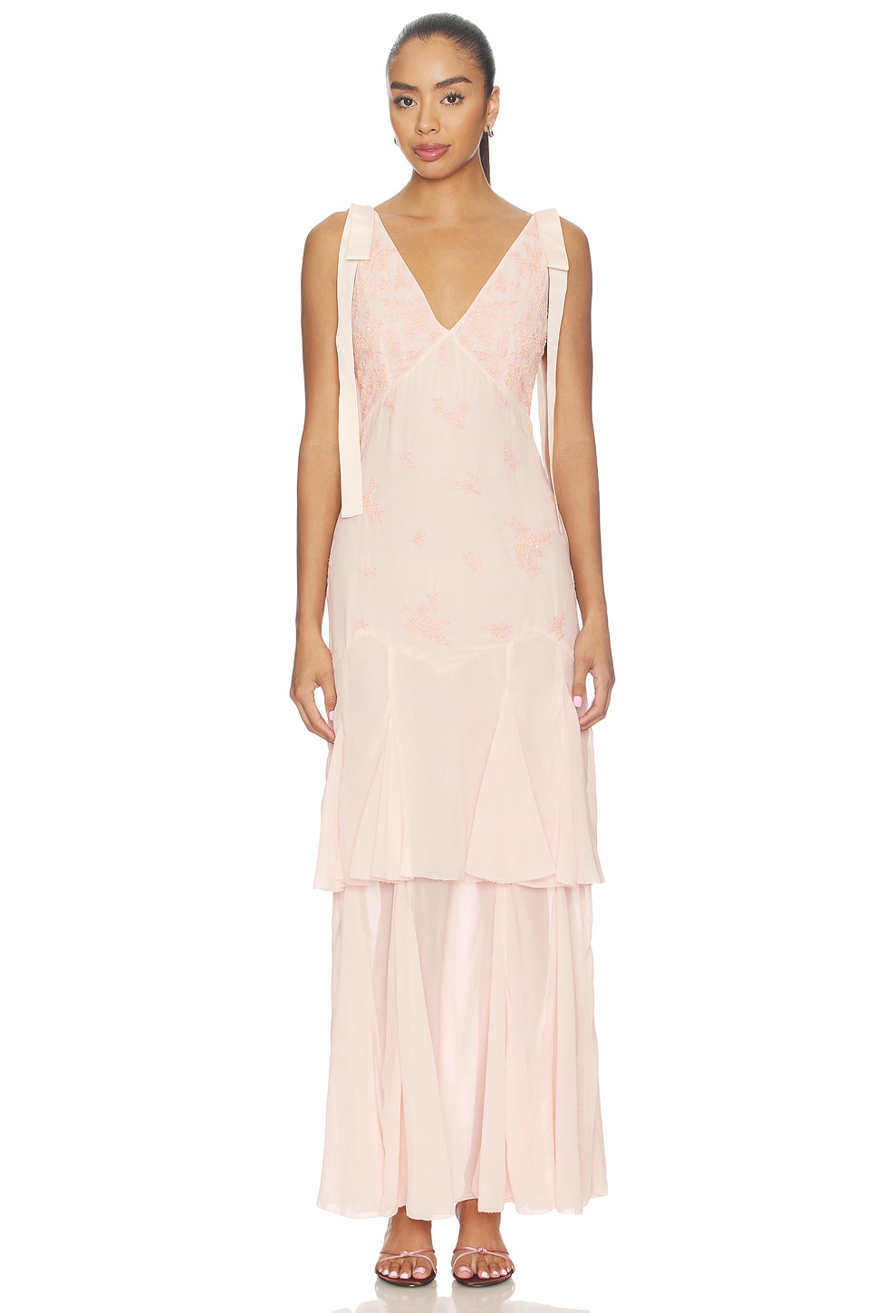 light pink dress maxi Boho – Mint Velvet and adjustable spaghetti straps OW Serenity Maxi Dress