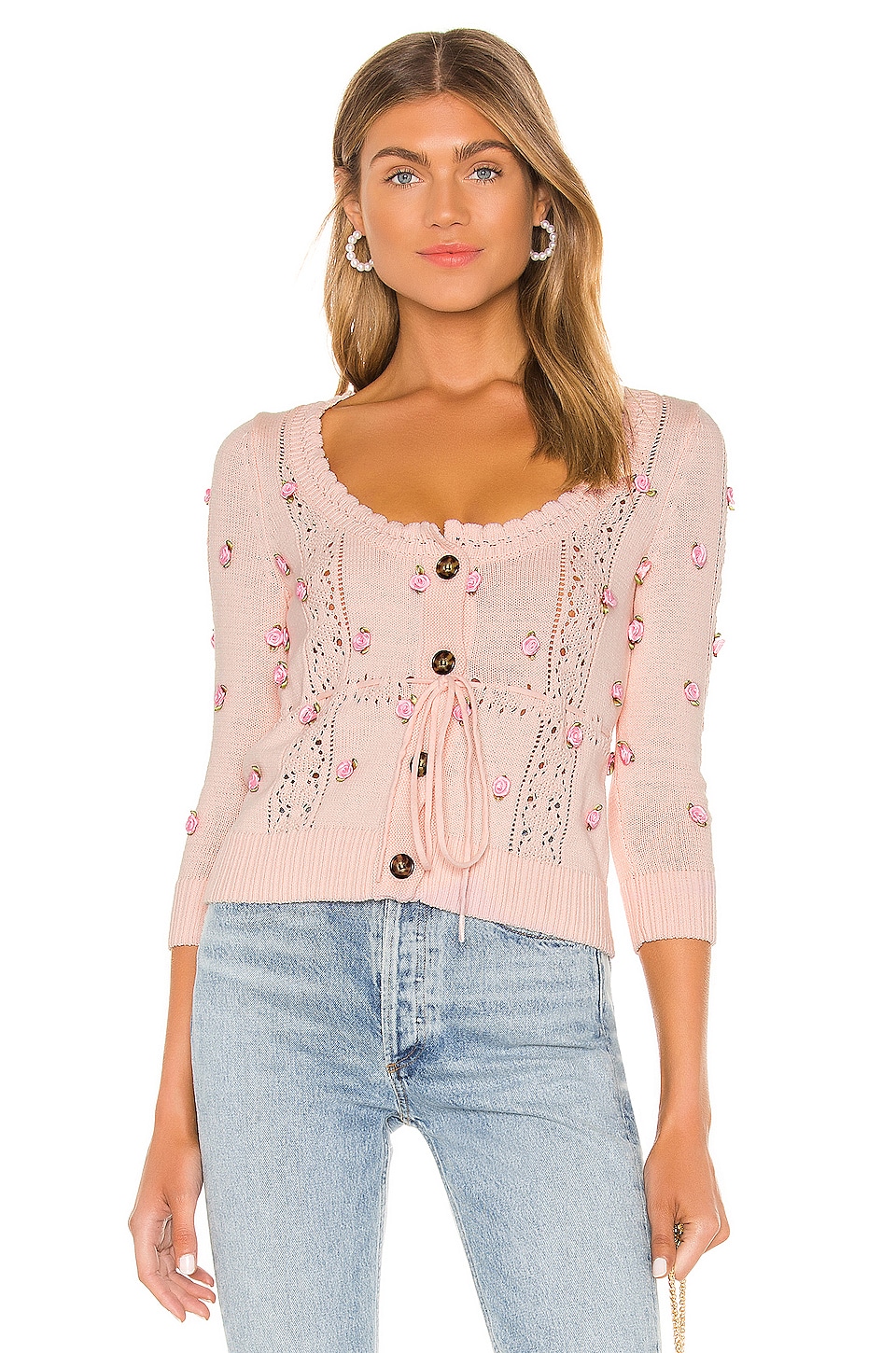 revolve pink sweater