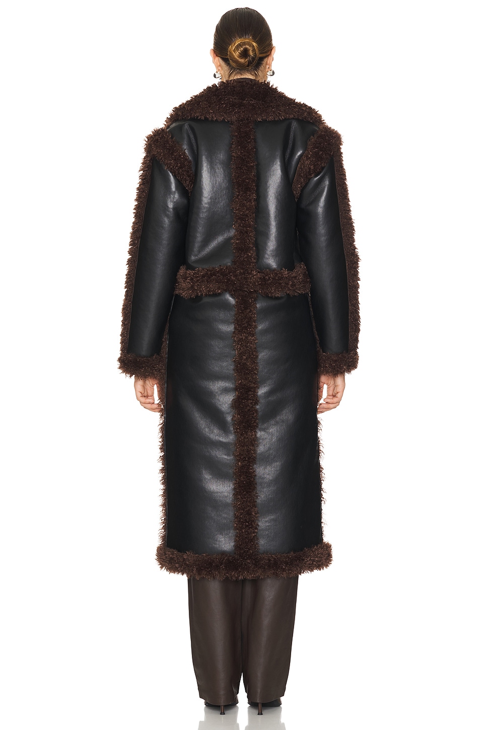 LPA Adriano Coat in Black & Brown | REVOLVE