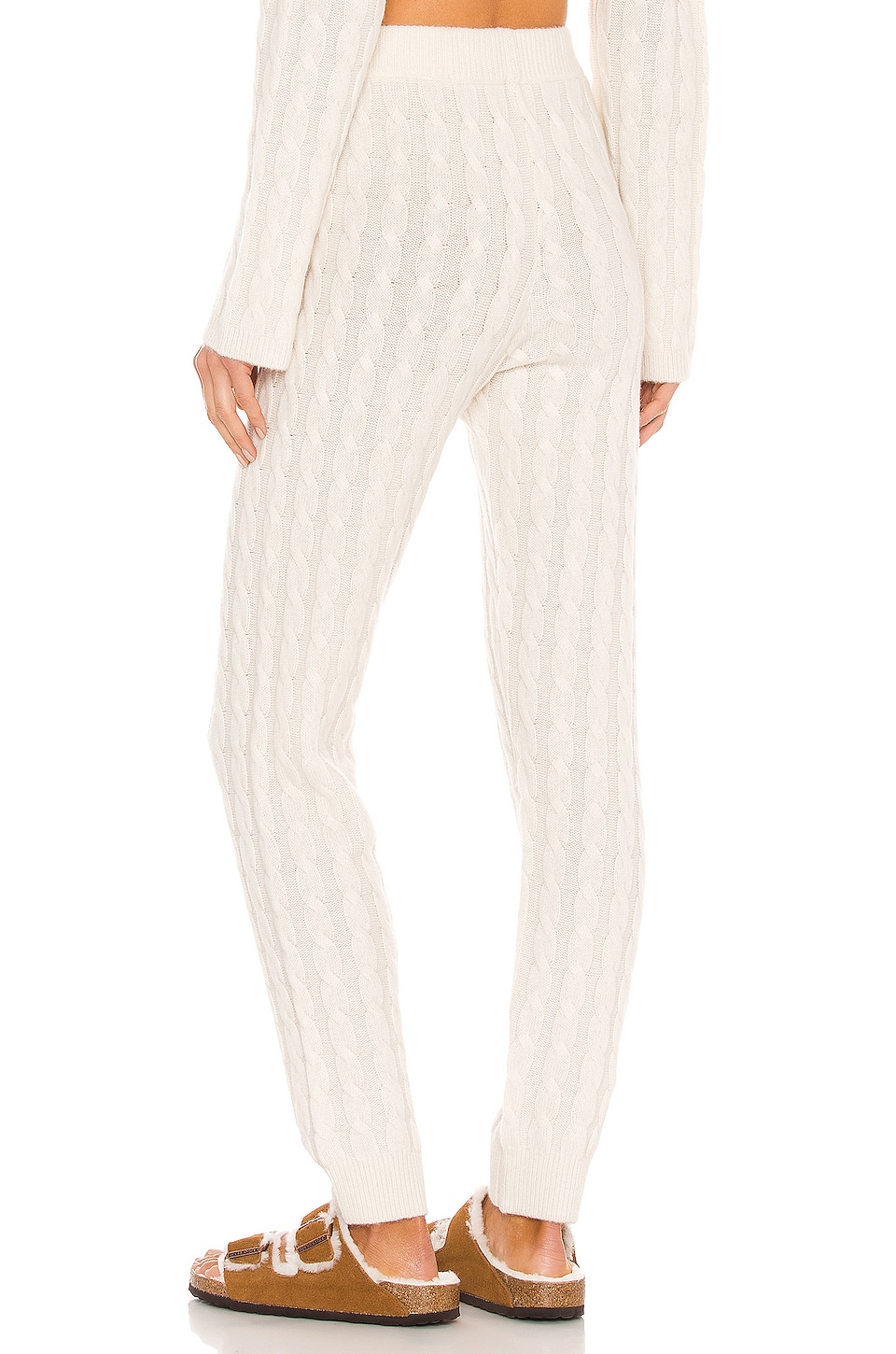 LPA Cashmere Cable Knit Easy Pant in Ivory REVOLVE