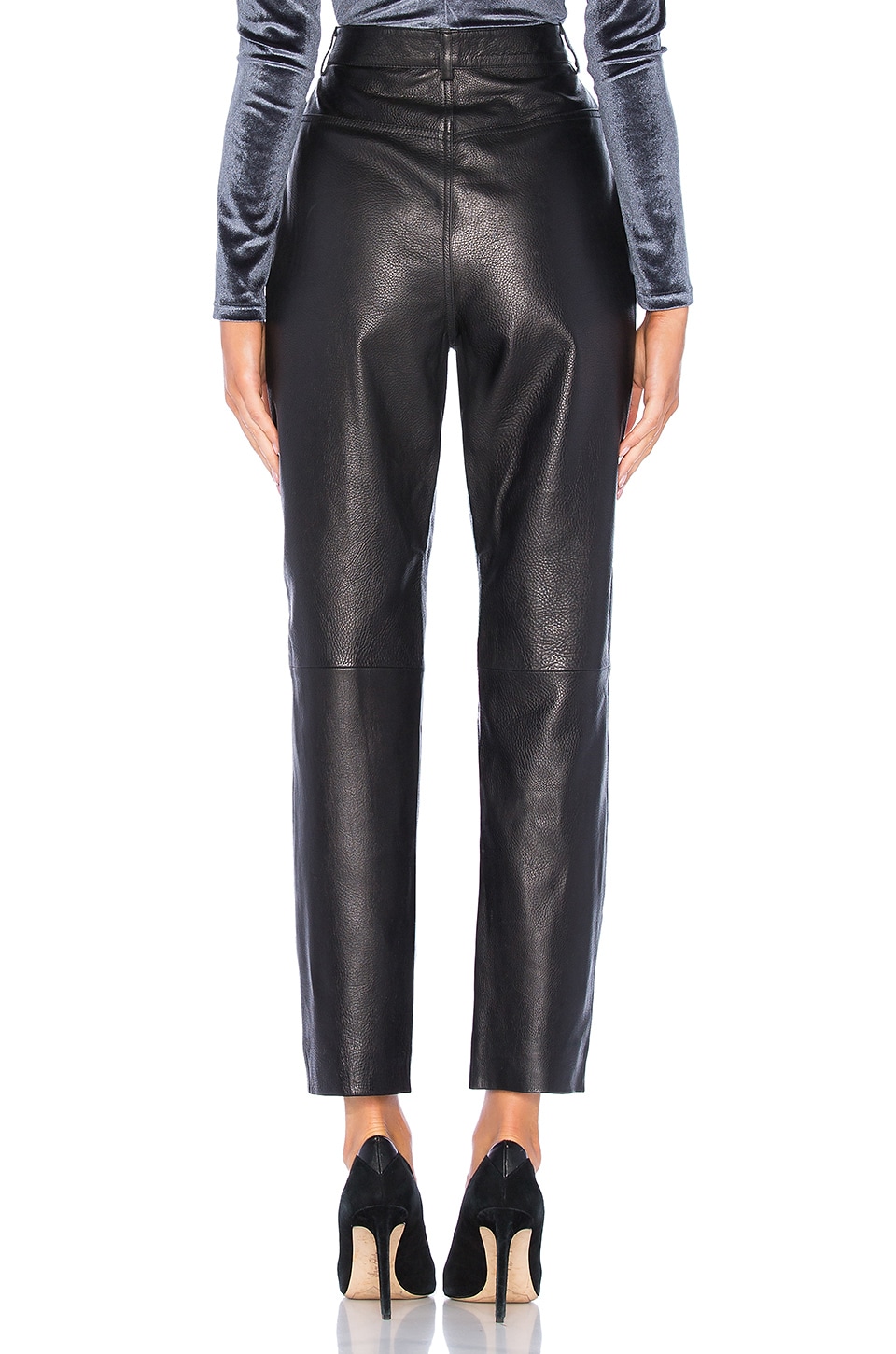 LPA Leather Pant 417 in Black | REVOLVE
