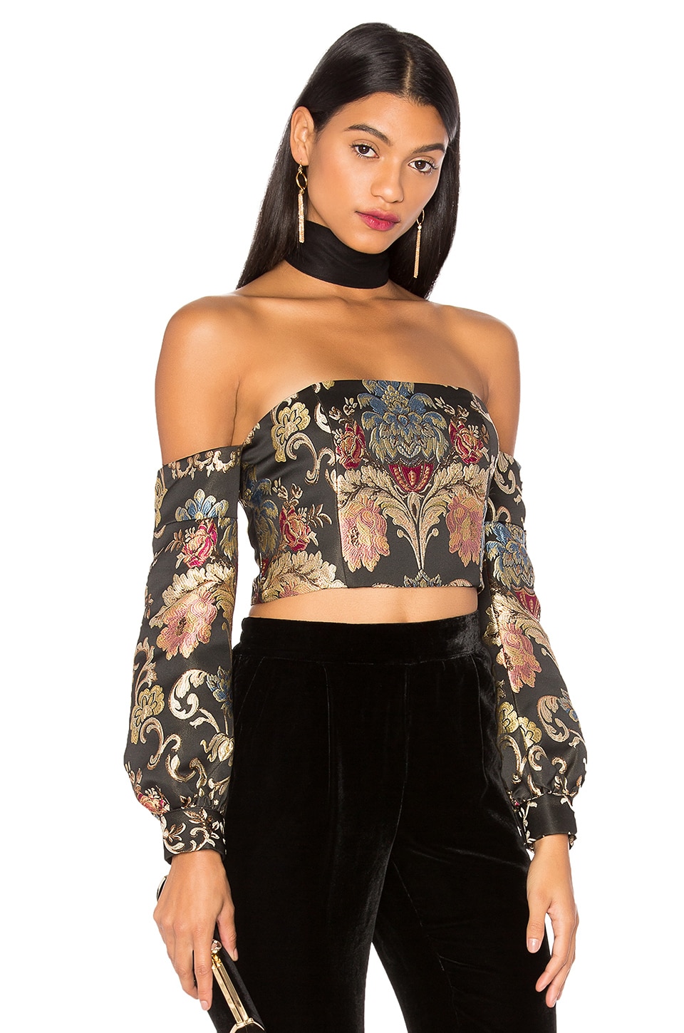LPA Top 109 in Floral Jacquard