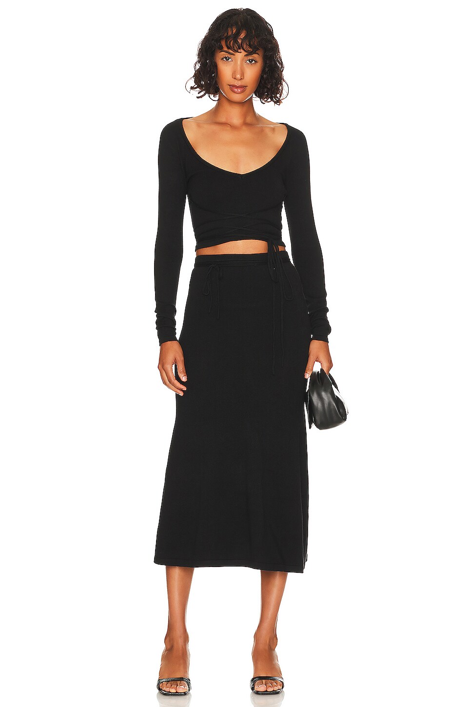LPA Caliana Tie Top in Black | REVOLVE