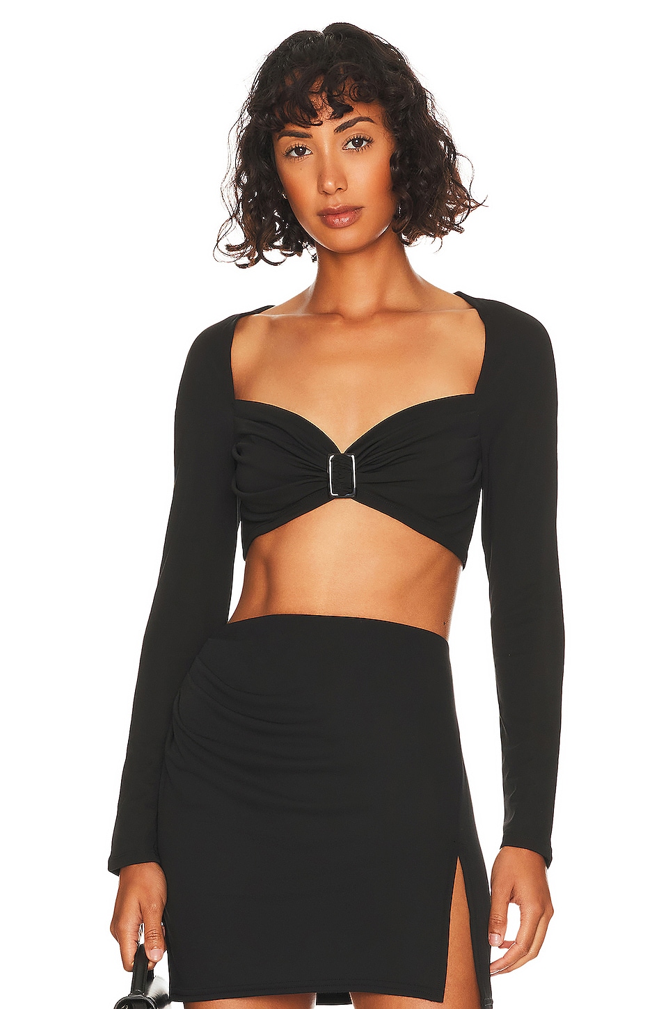 Image 1 of Naomi Cropped Top in Black