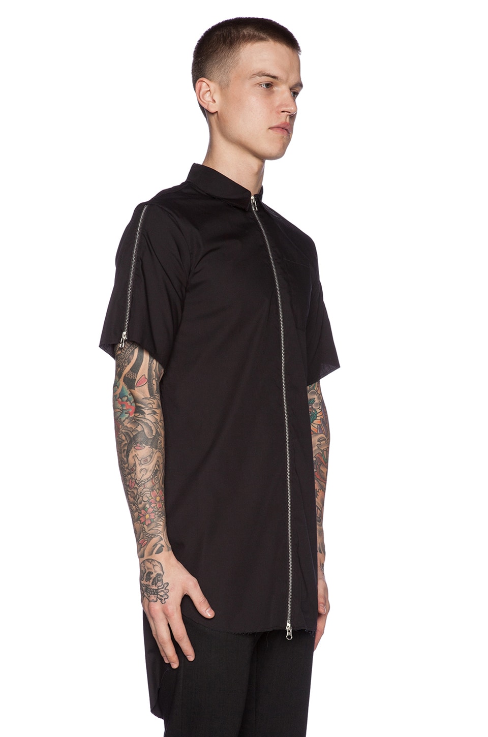 hood by air zipper shirt