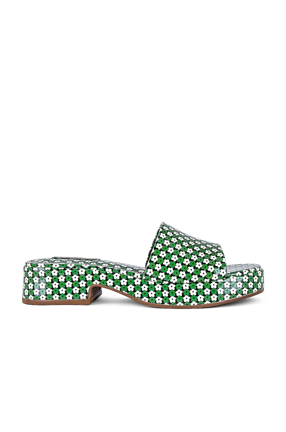 Larroude Athena Mule in Daisy Green