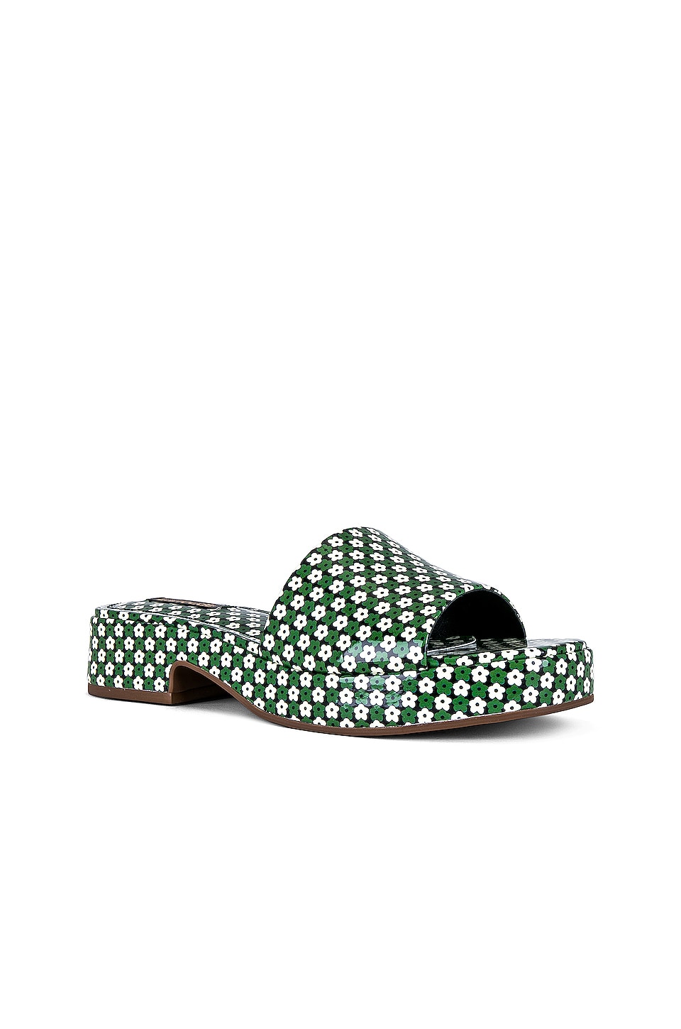 Larroude Athena Mule in Daisy Green