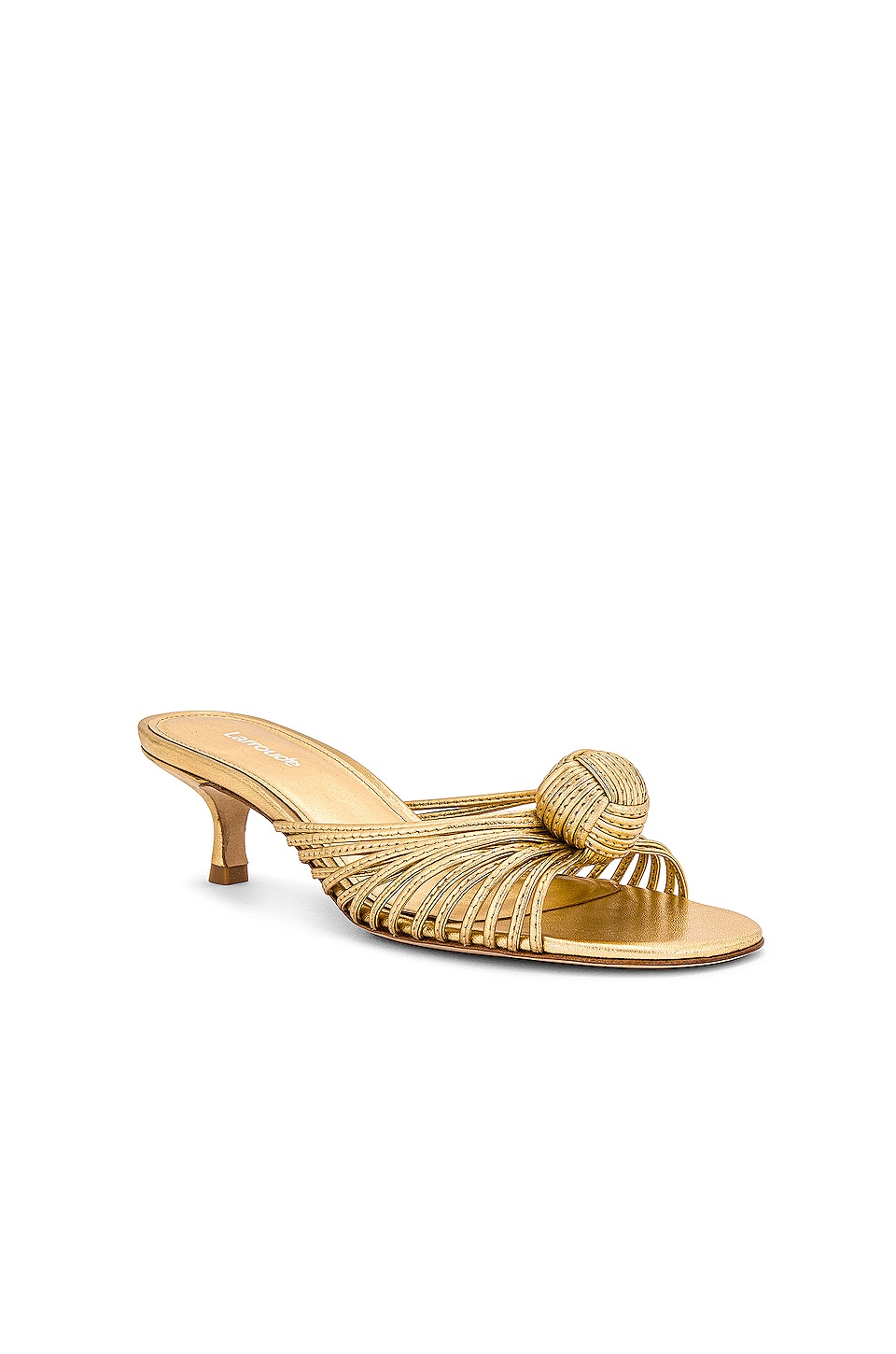Larroude The Valerie Mule in Gold Metallic