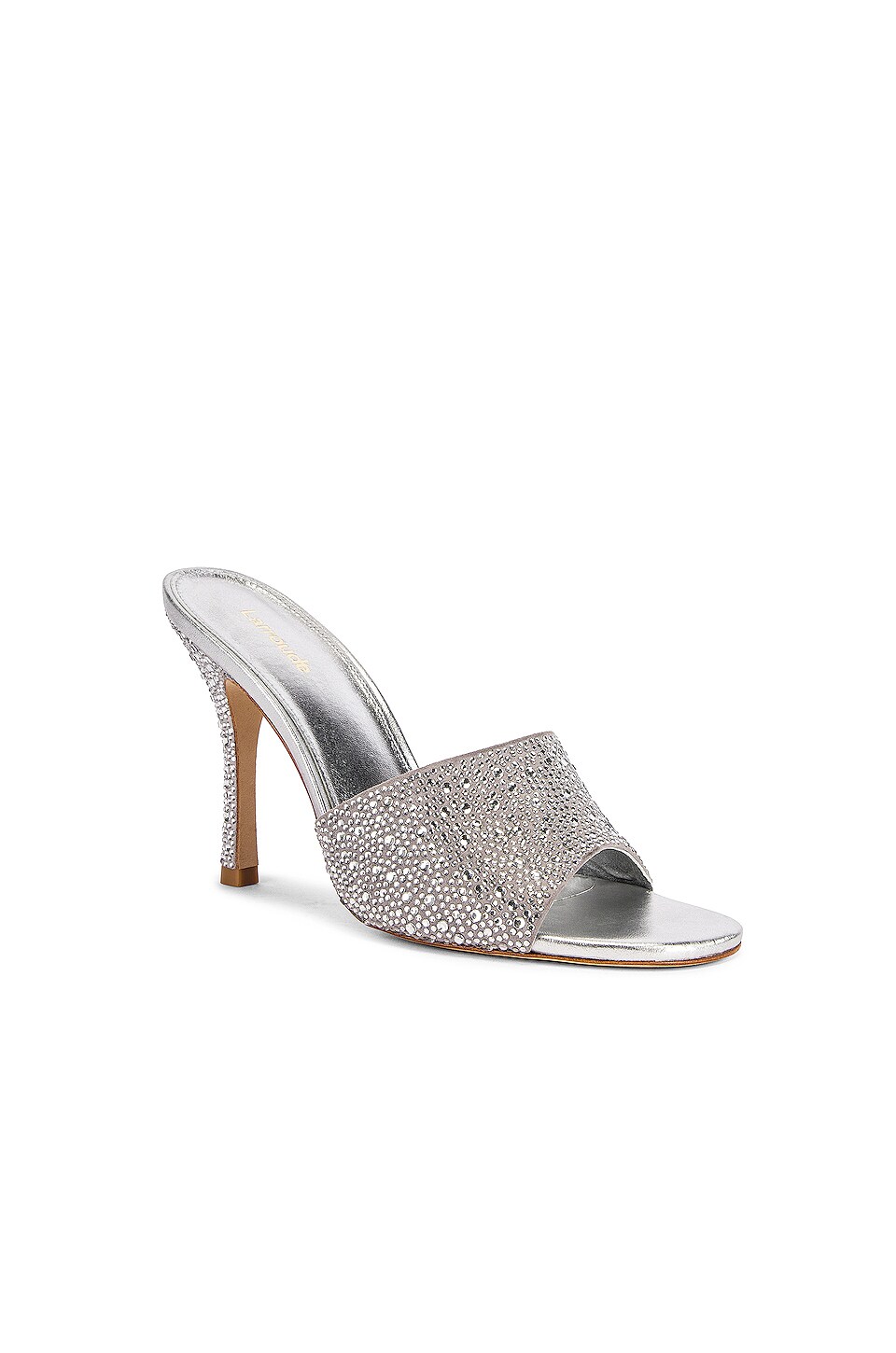 Larroude Colette Crystal Mule in Grey