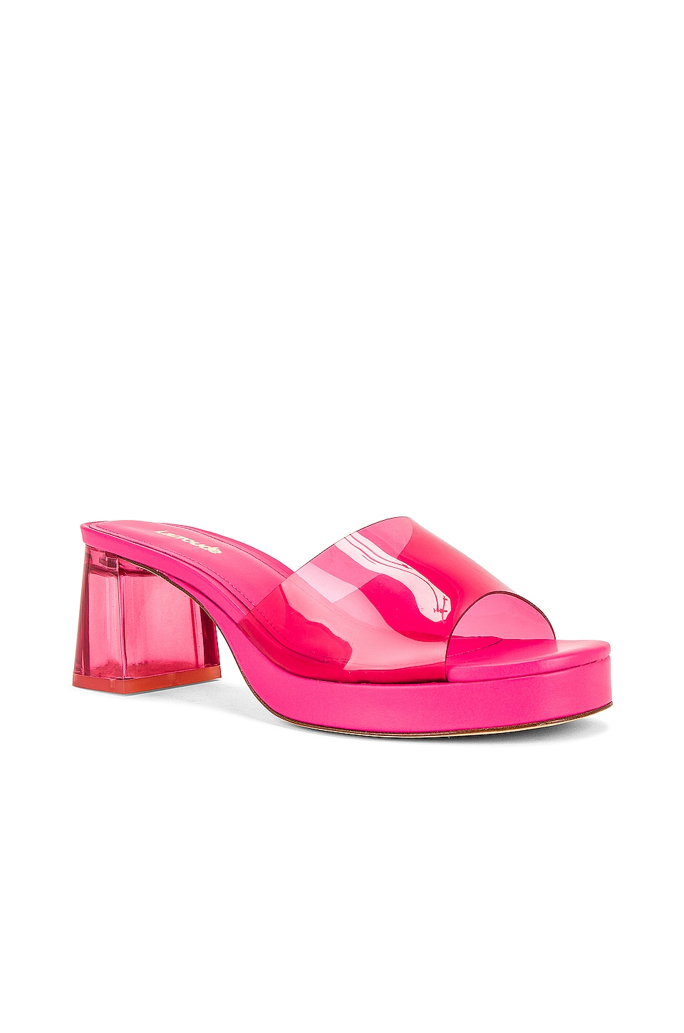 Larroude Jenn Lucite Sandal in Pink