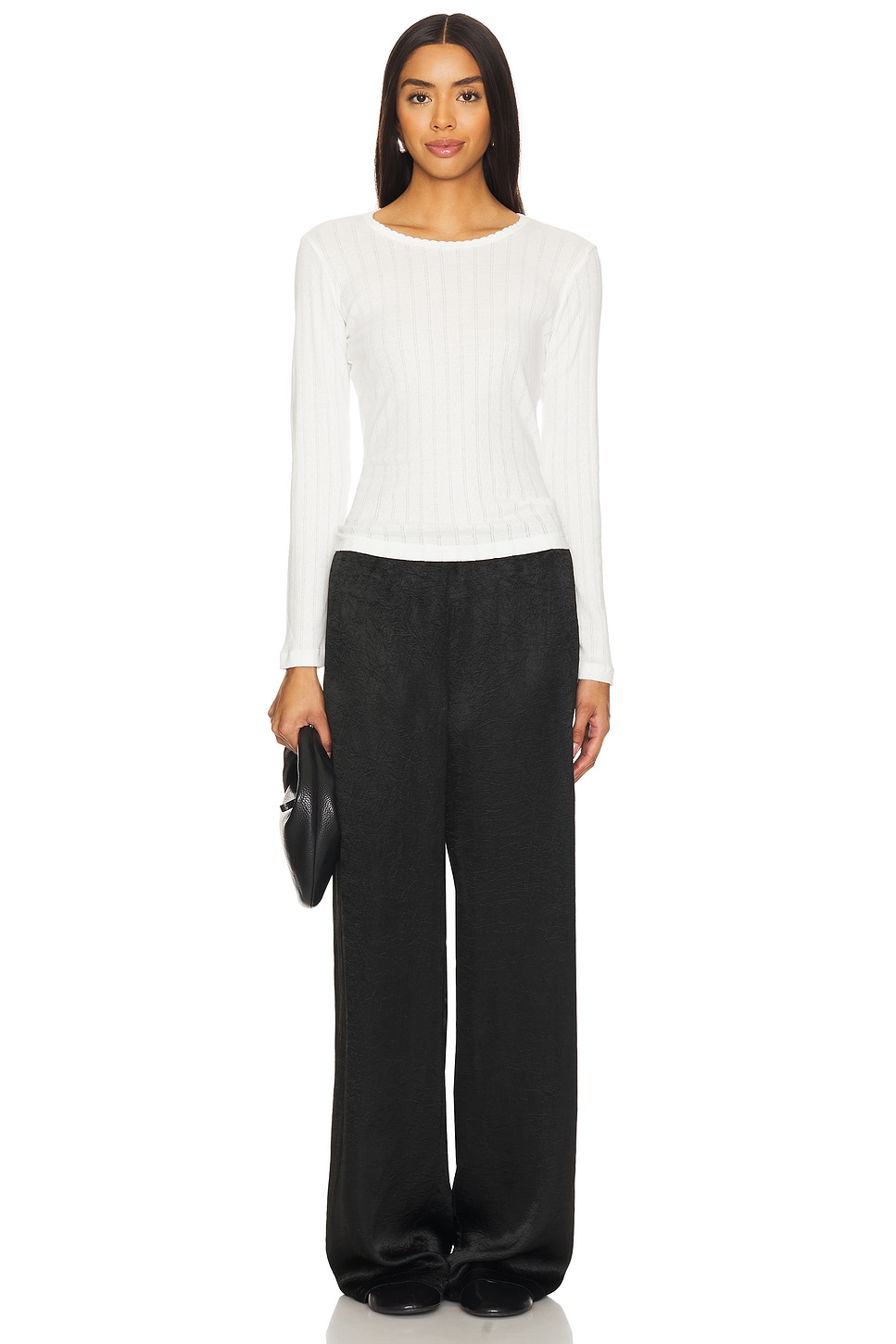 LESET Pointelle Long Sleeve