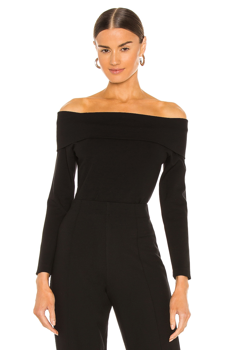 LESET Rio Off Shoulder Long Sleeve Top in Black REVOLVE — free download