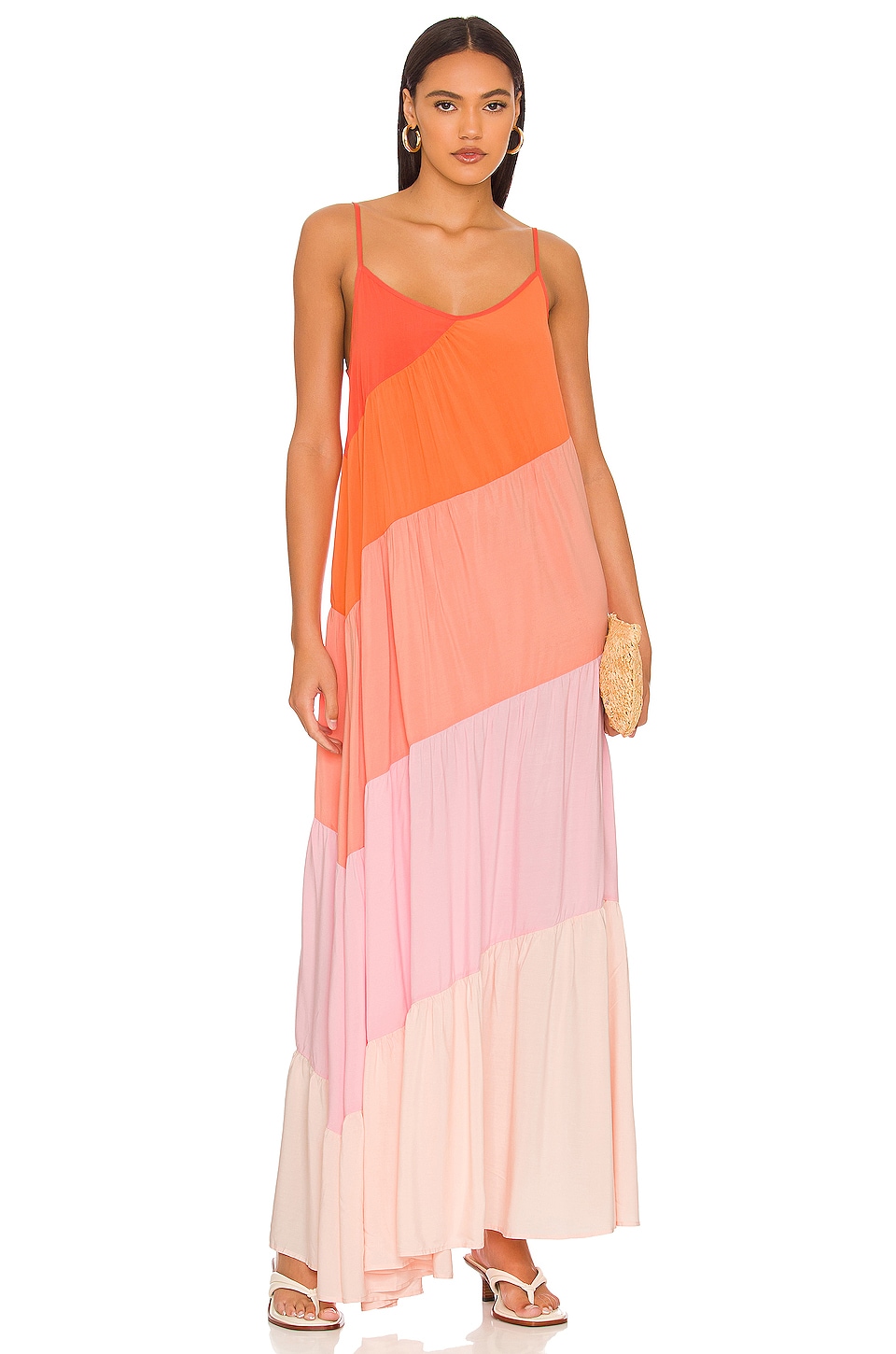 LSPACE Leona Maxi Dress in Peche Punch | REVOLVE