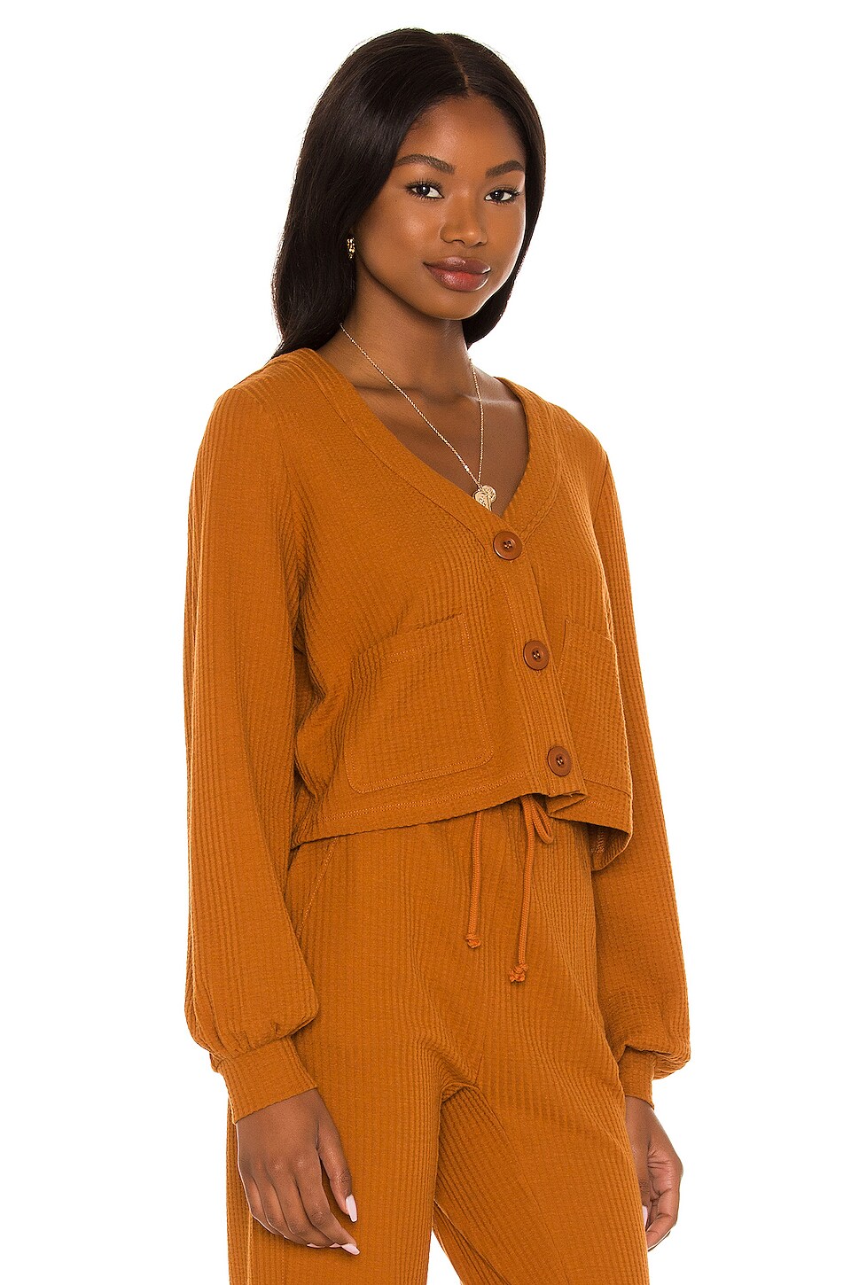 LSPACE Romy Terry Sweater in Amber