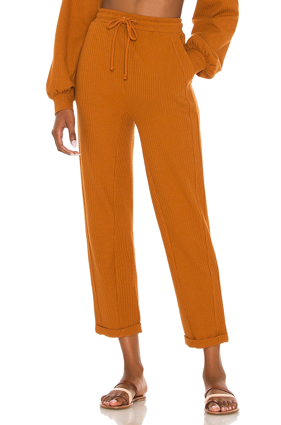 L*SPACE Dune Terry Pant Amber