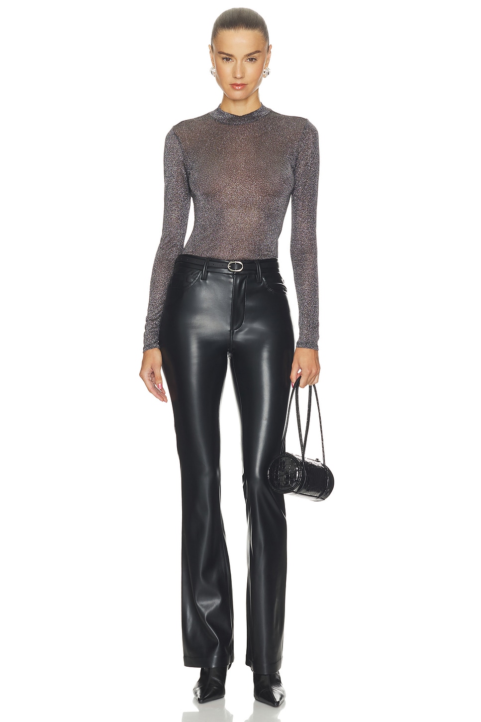 LSPACE Shimmer Long Sleeve Top