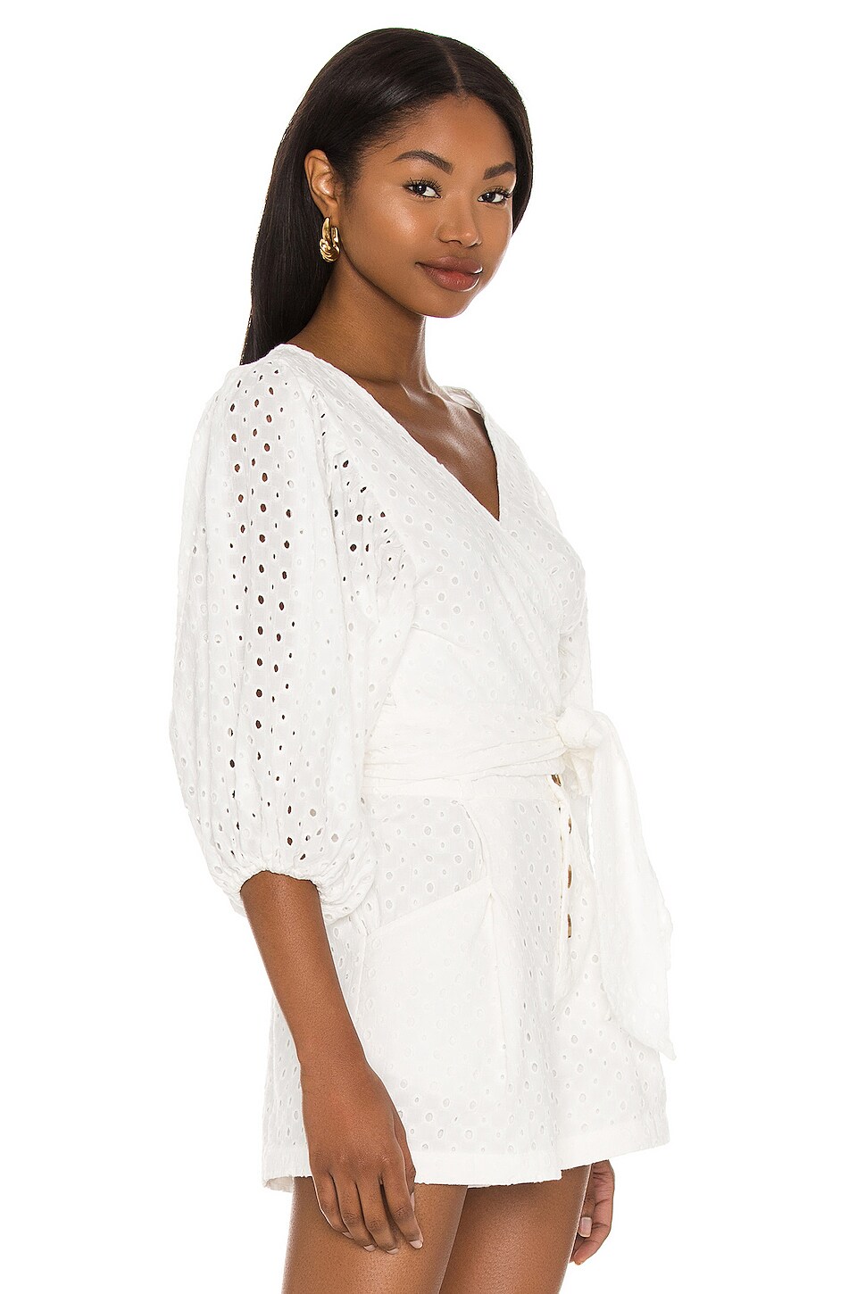 LSPACE Amalfi Top in Eye On You Eyelet