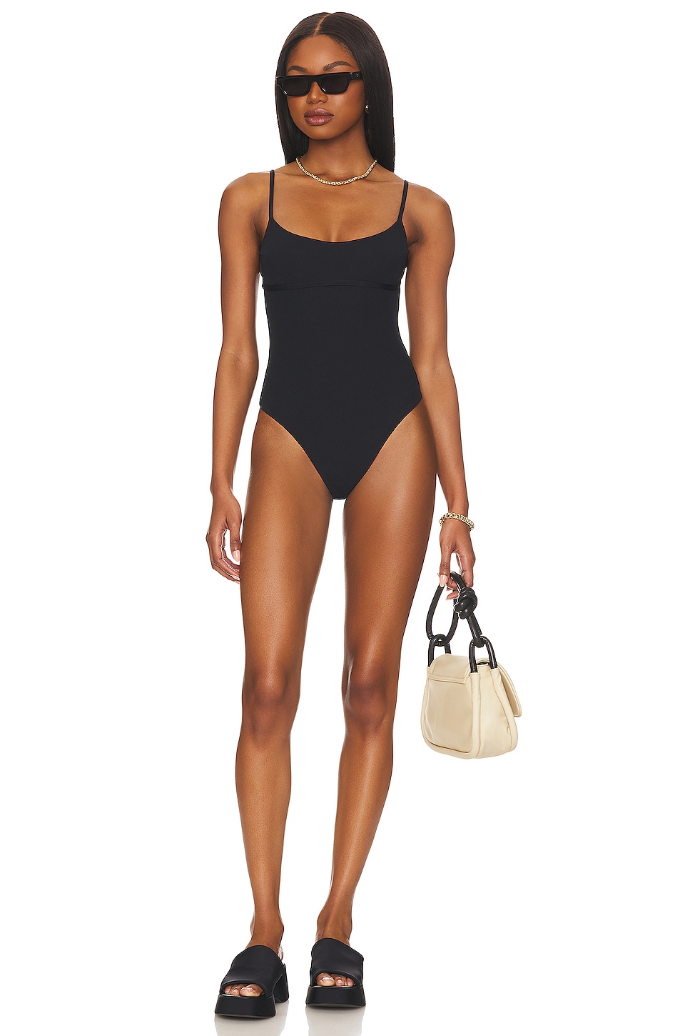 Ribbed Bree One Piece Swimsuit - Black