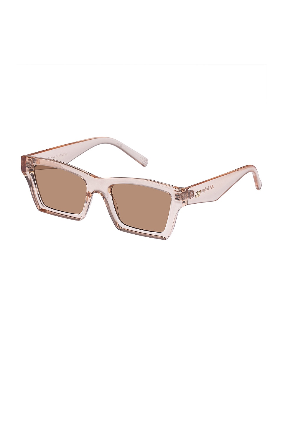 Le Specs Something Alt Fit in Pink Champagne & Tan Tint
