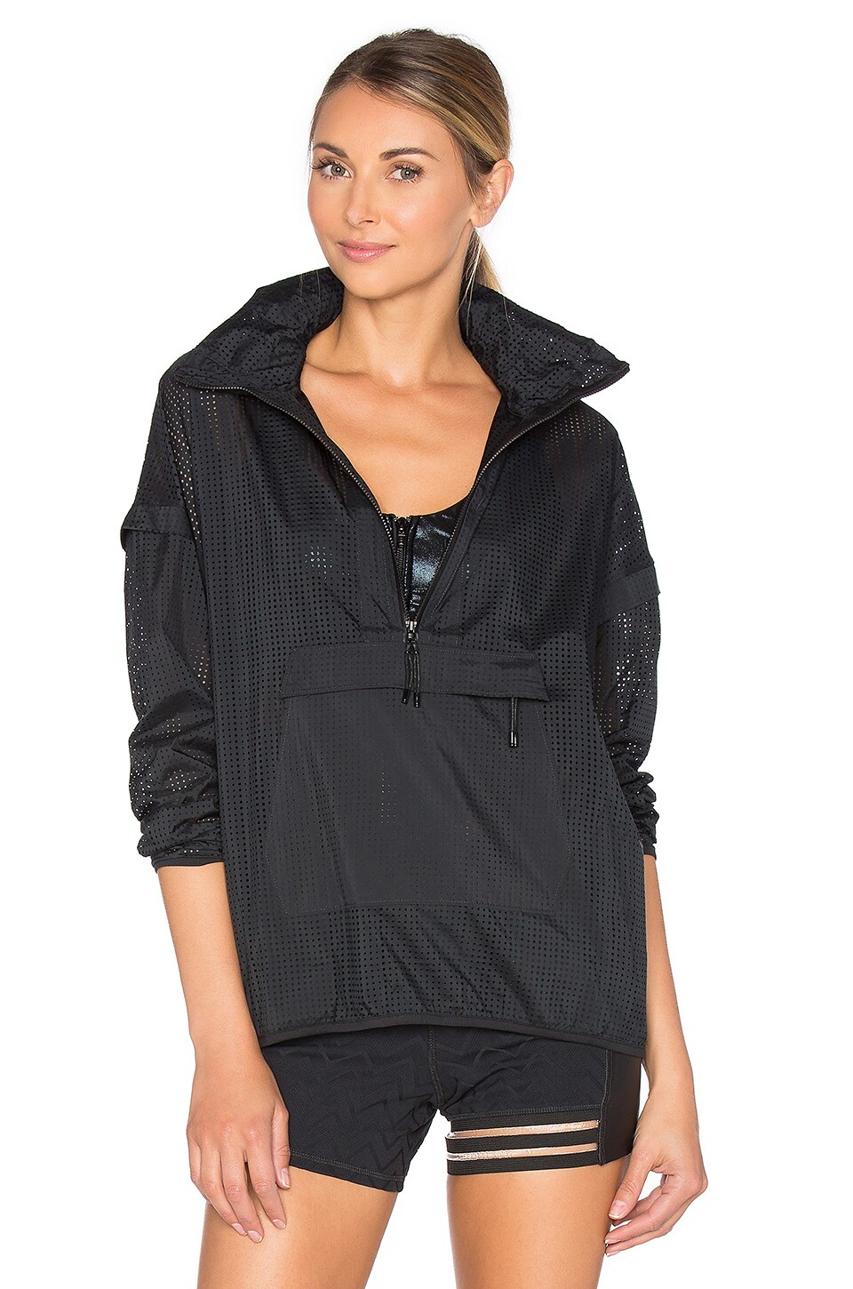Jess Lea Kayla Luxe Hooded Quarter Zip Pullover- Olive