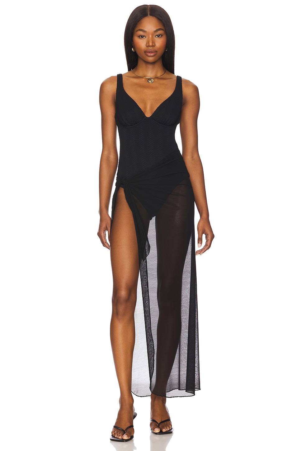 Underwire Plunge One Piece - Thumbnail 5