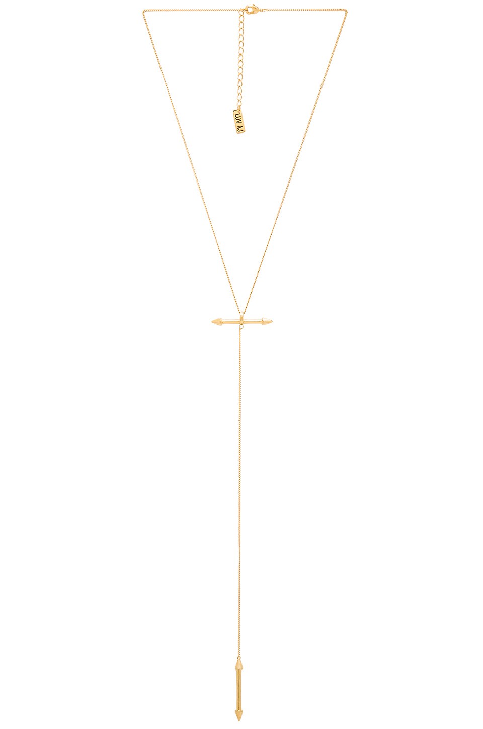 Luv AJ The Barbell Cone Rosary Necklace in 14K Gold | REVOLVE