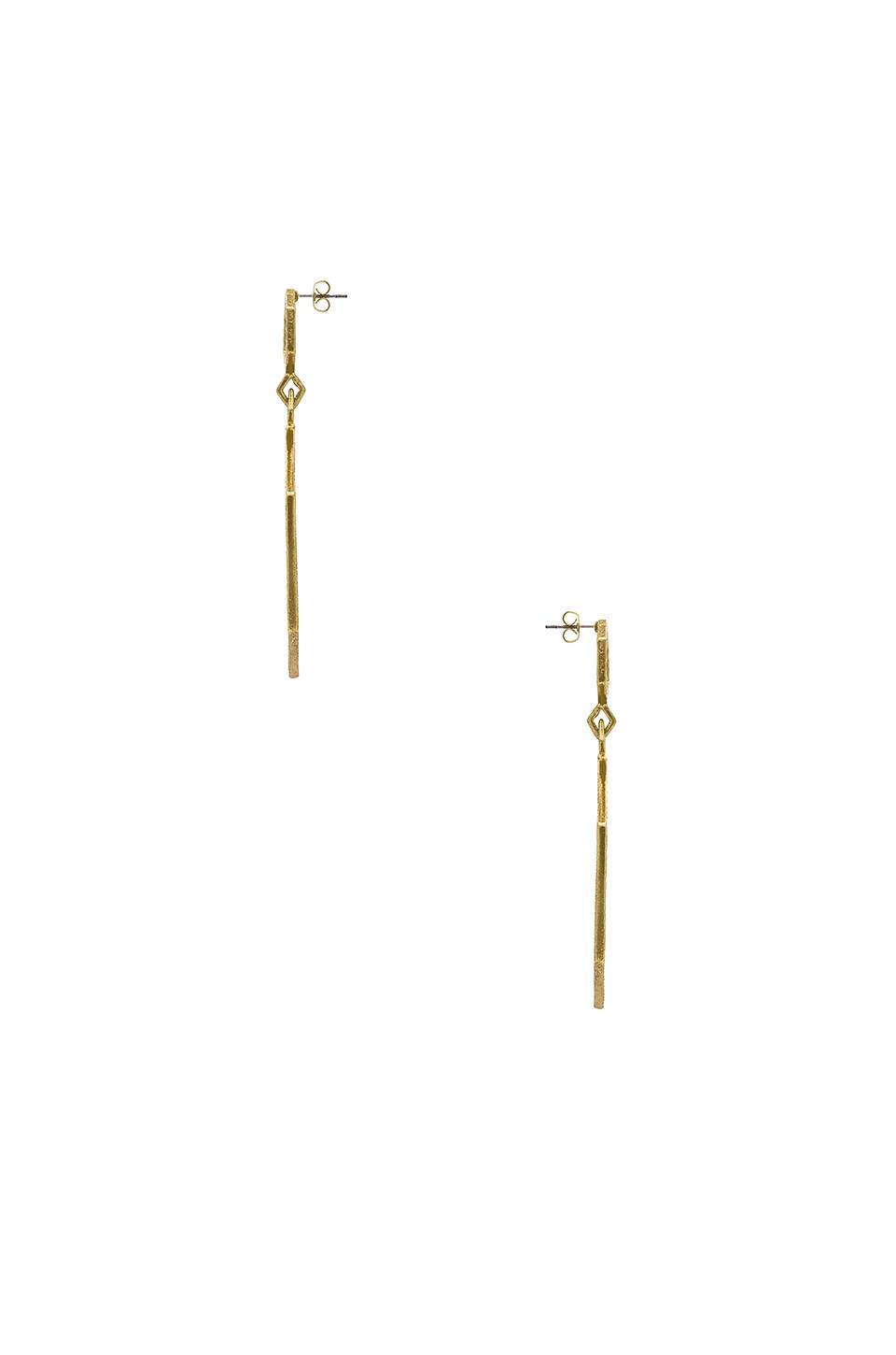 Luv AJ The Hammered Hex Statement Earrings in Gold