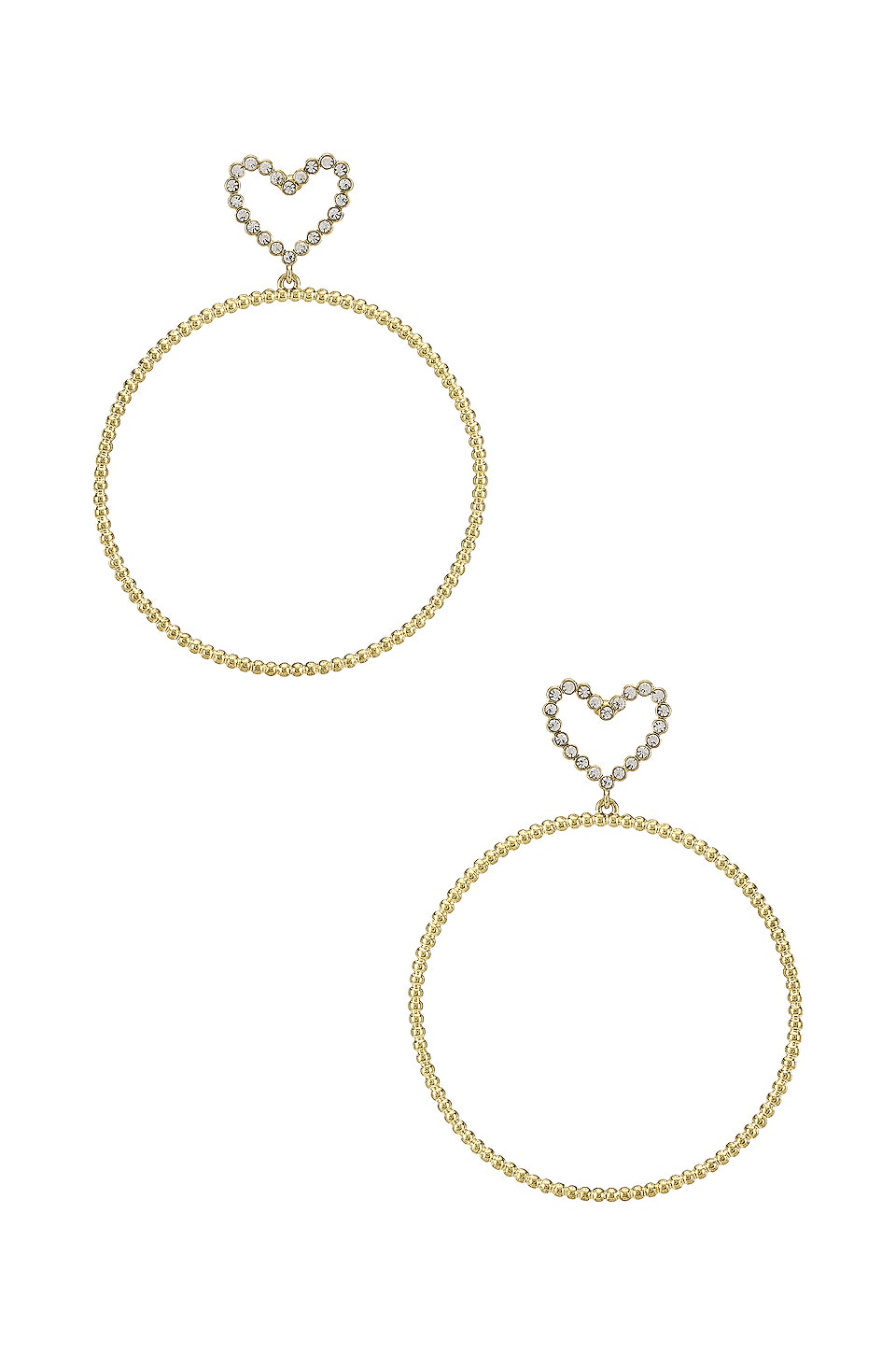 The Dotted Heart Hoop Earrings