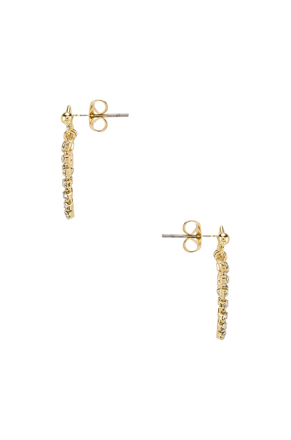 Luv AJ Punk Stud Diamonte Studs in Gold | REVOLVE