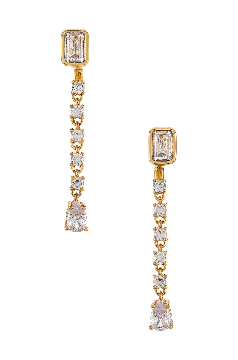 Luv AJ The Sylvie Stone Drop Earring in Gold