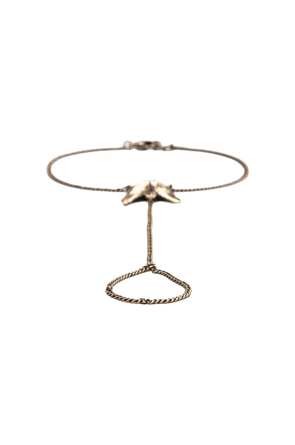 Luv AJ Thin Shark Tooth Hand Piece in Brass