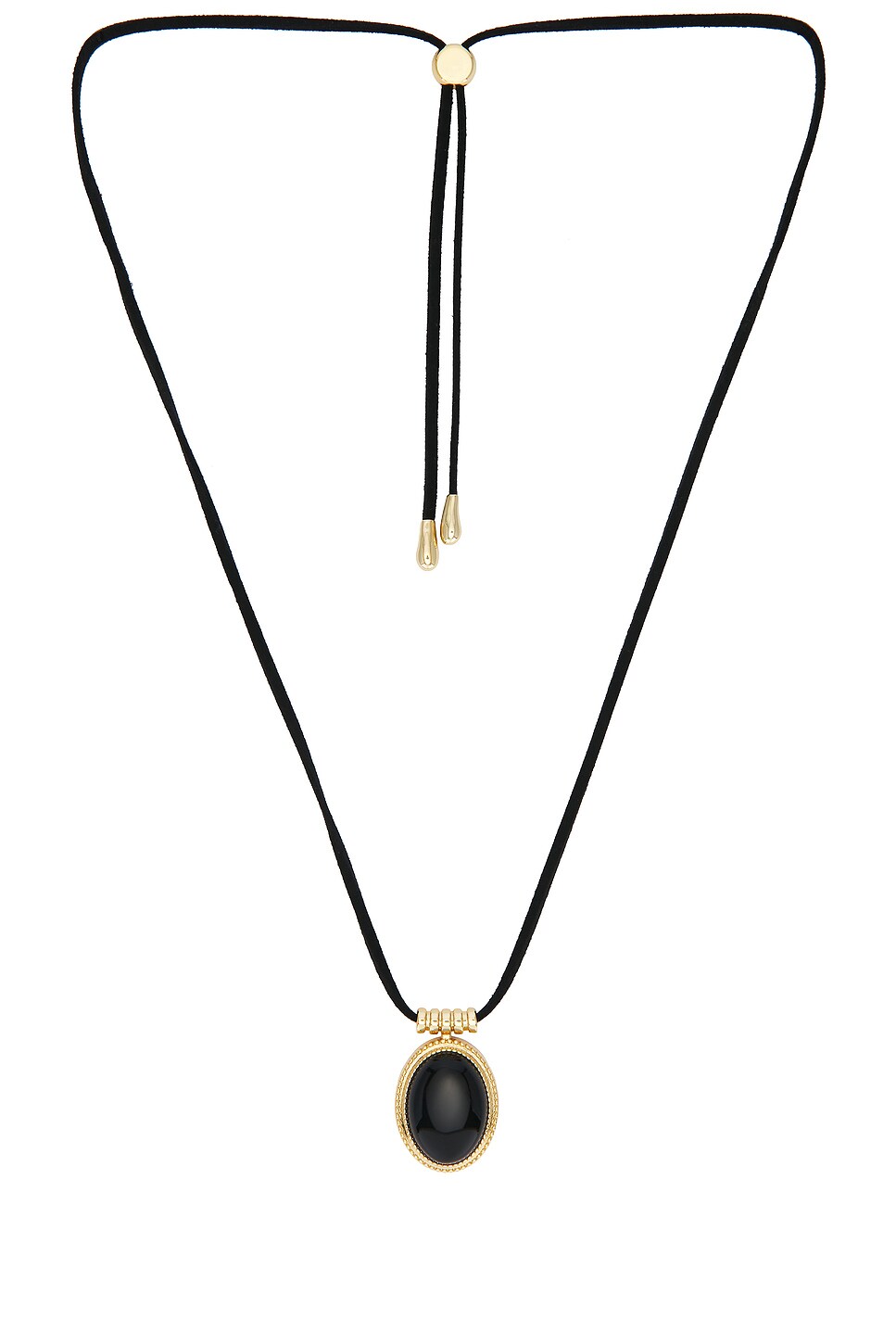 Luv AJ The Midnight Mesa Cord Necklace in Gold | REVOLVE display picture 3