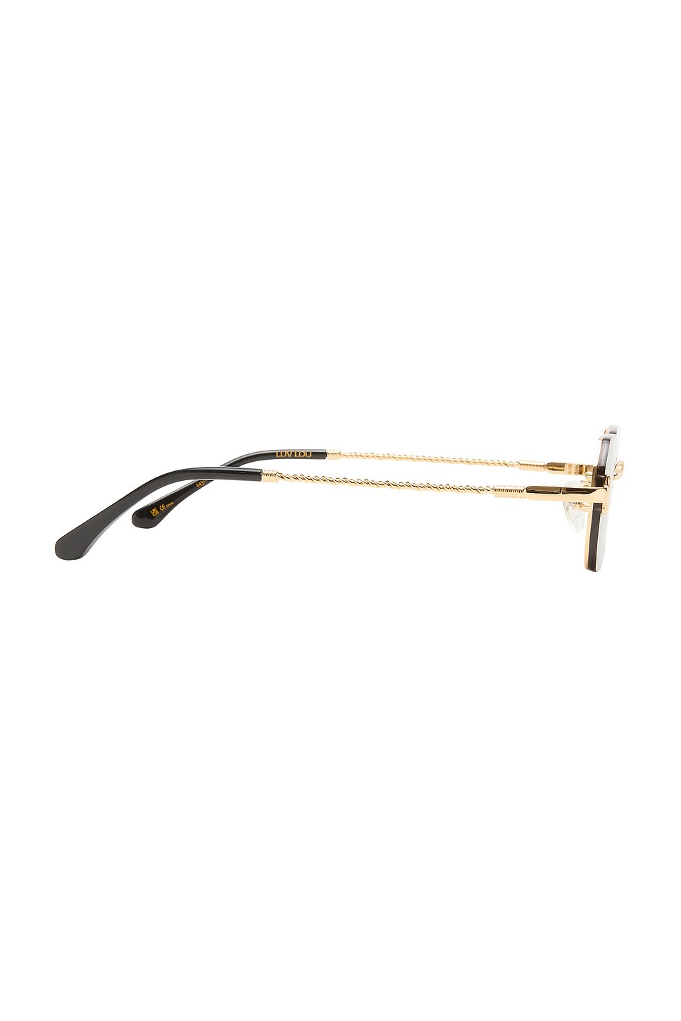 Luv Lou Mila Sunglasses in Gold & Brown Grad | REVOLVE display picture 2