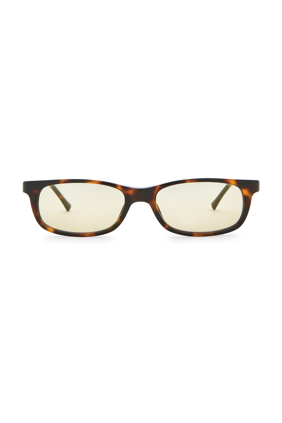 Lexxola Eva Tortoise/Yellow Rectangular Sunglasses Micro Rectangle Tortoise & Yellow Sunglasses | Zumiez main image 3