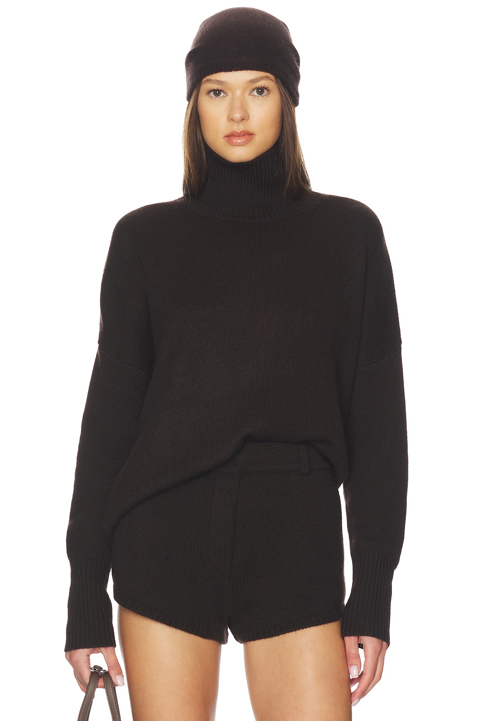 Lisa Yang Heidi Sweater in Dark Oak | REVOLVE