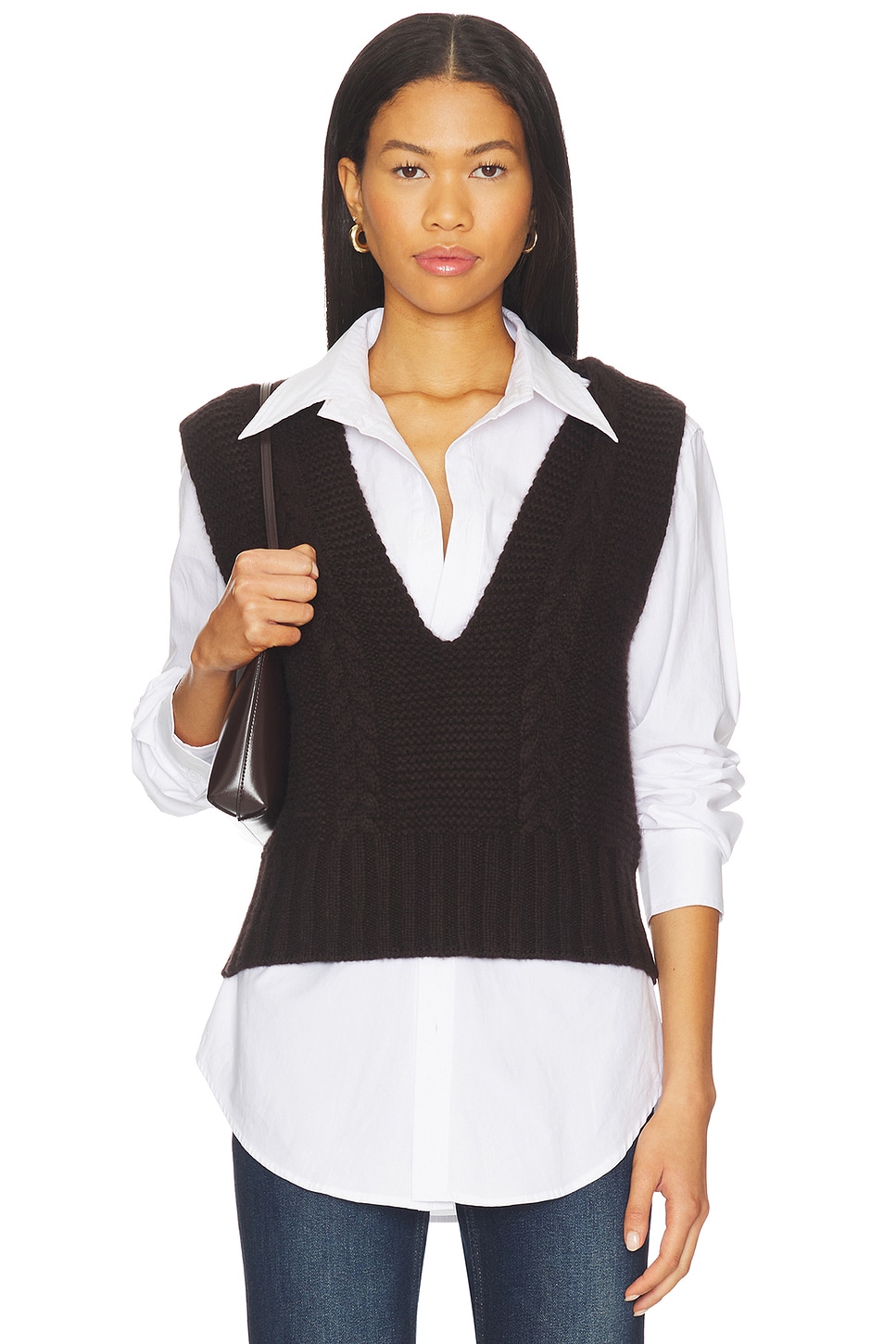 Lisa Yang Sallie Vest in Dark Oak | REVOLVE