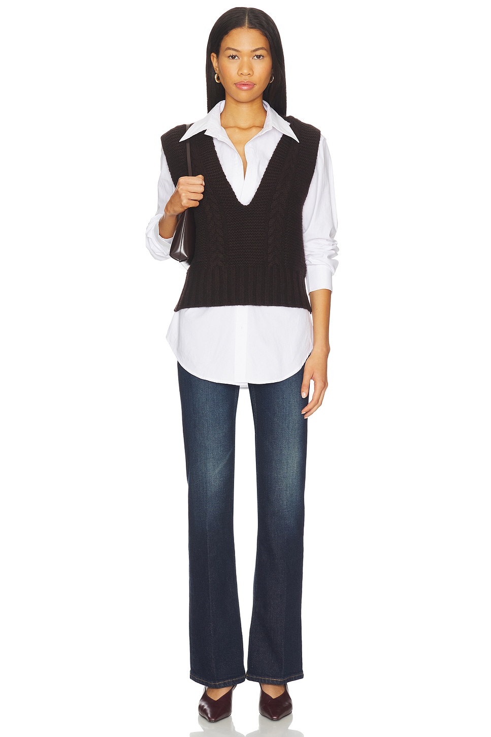 Lisa Yang Sallie Vest in Dark Oak | REVOLVE