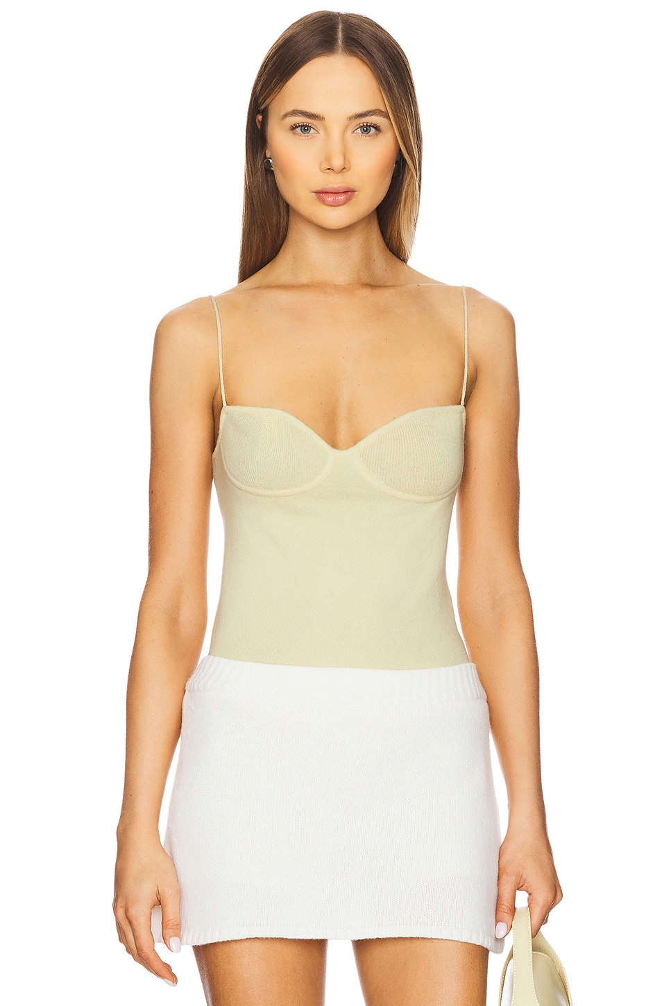Lisa Yang Alicia Top in Butter Yellow in Lemon Sorbet | REVOLVE