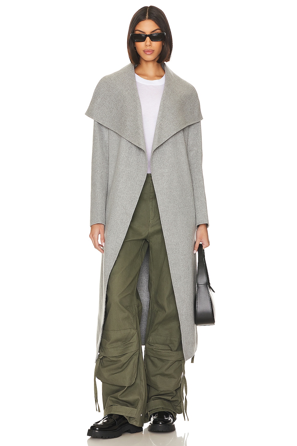Mackage Mai Wool Coat in Grey Melange | REVOLVE