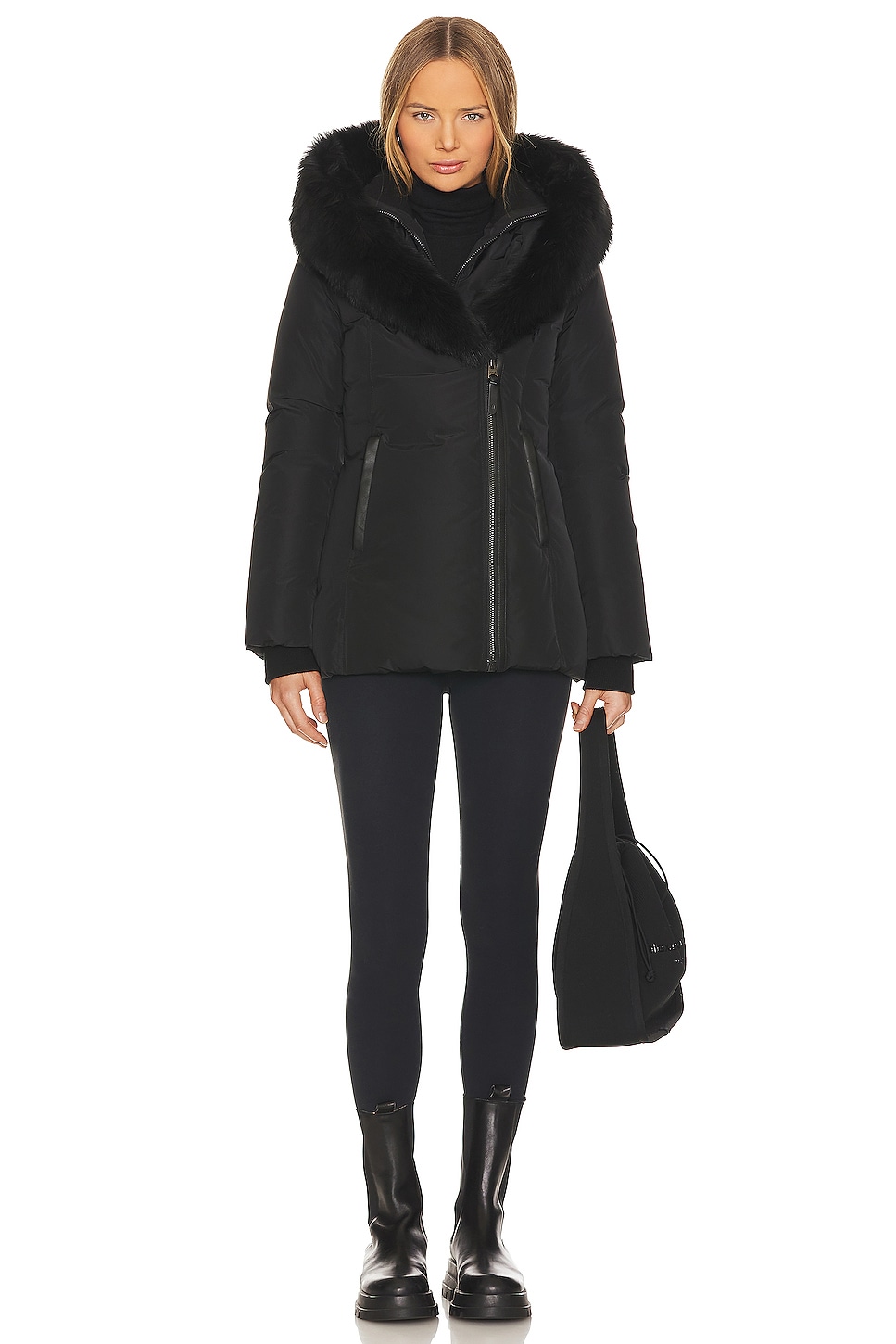 Adali Shearling Collar Coat