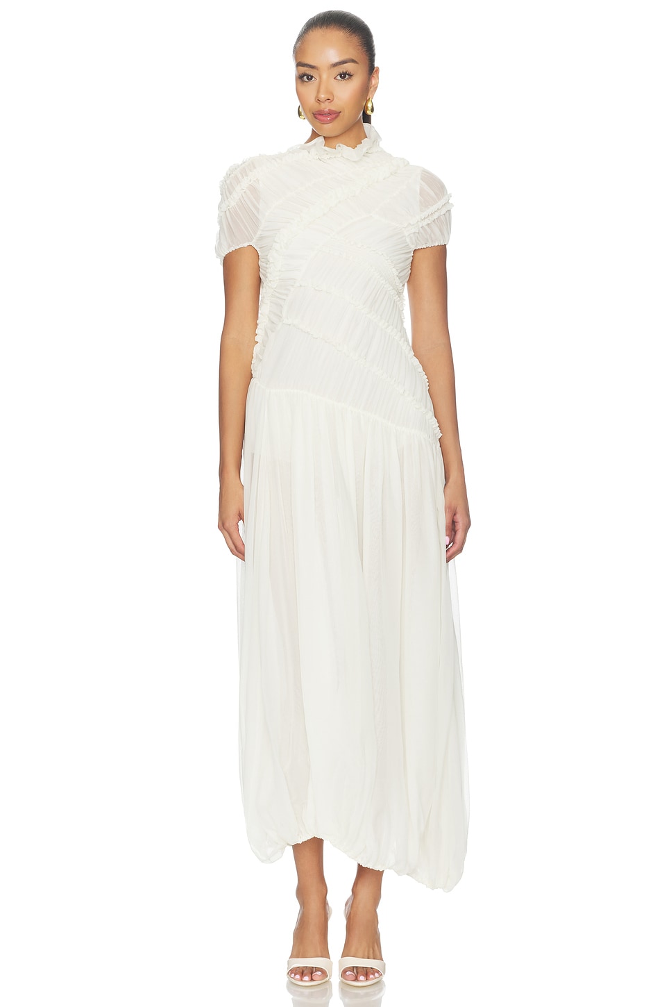 cream dress free people Slow Burn Lace Mini Natural Combo / S and a swingy ruffled ASOH The Nile Color:Turmeric Gold Bodycon Maxi Dress |