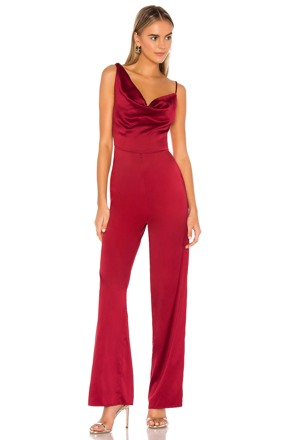 MAJORELLE Clark Jumpsuit in Cranberry Red REVOLVE