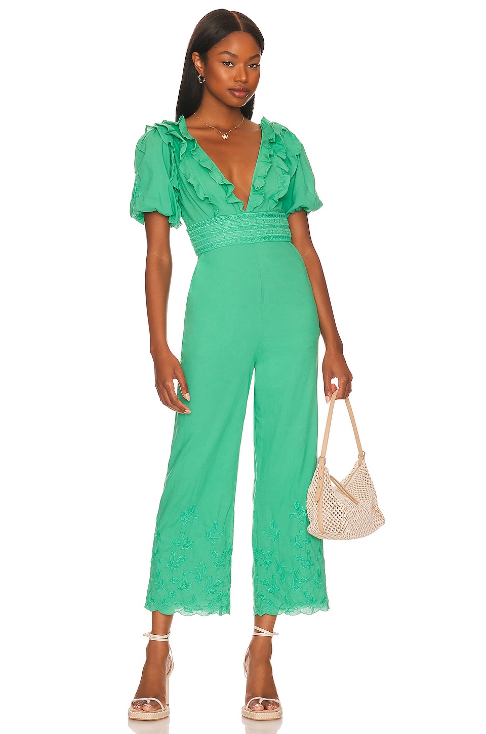 MAJORELLE Lala Jumpsuit in Spring Green